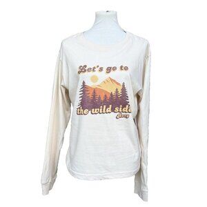 Roxy Perfect Hike Long-Sleeve Relaxed Oversized Tee Top T-shirt Size L / 12